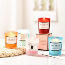 Load image into Gallery viewer, Romantic Scented Candle Scented Aromatherapy Candles for Home Hand Poured And Long Lasting Jar Soy Candles Soy Wax Candles With Fragrance Essential Oil For Relaxation Gifts For Women Small Jar Candle Natural Soy Wax Candles Creative Candle Gift