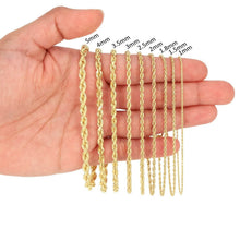 Load image into Gallery viewer, Rope Chain in Yellow Gold - 7mm