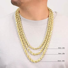 Load image into Gallery viewer, Rope Chain in Yellow Gold - 8mm