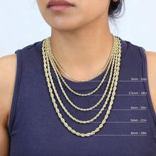 Load image into Gallery viewer, Rope Chain in Yellow Gold - 8mm