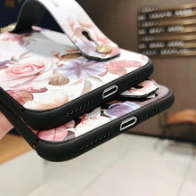 Load image into Gallery viewer, Rose Flowers Wrist Strap Phone Cases For iPhone 13 12 11 14 pro MAX X XR XS MAX 7 8 Plus Cover Hand Band Cases Soft Full Protection Slim Colorful Protective Phone Case For iPhone