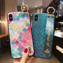 Load image into Gallery viewer, Rose Flowers Wrist Strap Phone Cases For iPhone 13 12 11 14 pro MAX X XR XS MAX 7 8 Plus Cover Hand Band Cases Soft Full Protection Slim Colorful Protective Phone Case For iPhone