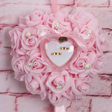 Load image into Gallery viewer, Rose Pillow Heart Cushion Ring Holder