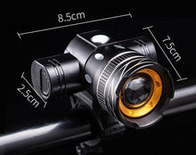 Load image into Gallery viewer, Rotatable Bicycle Light 800 Lumen Led Bike Headlight Zoom USB Rechargeable Aluminum Alloy Bike Lights Front And Back Powerful USB Rechargeable Bicycle Light Waterproof Bike Headlight Taillight 5000mAh