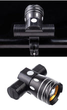 Load image into Gallery viewer, Rotatable Bicycle Light 800 Lumen Led Bike Headlight Zoom USB Rechargeable Aluminum Alloy Bike Lights Front And Back Powerful USB Rechargeable Bicycle Light Waterproof Bike Headlight Taillight 5000mAh