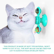Load image into Gallery viewer, Rotatable Funny Massage Cat Toys Windmill LED Ball Teeth Cleaning Toys For Pets Interactive Turntable Tease Cat Toys