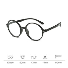 Load image into Gallery viewer, Round Frame Reading Glasses Stylish Anti Blue Light Eyeglasses Ultra Light Reading Glasses Portable Gift For Parents Unisex Stylish Eyeglasses Glasses Clear Lens Women Men Eyewear Anti Blue Light Glasses