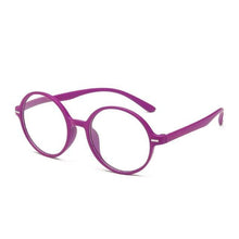 Load image into Gallery viewer, Round Frame Reading Glasses Stylish Anti Blue Light Eyeglasses Ultra Light Reading Glasses Portable Gift For Parents Unisex Stylish Eyeglasses Glasses Clear Lens Women Men Eyewear Anti Blue Light Glasses