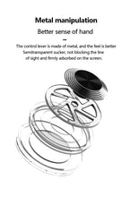 Load image into Gallery viewer, Round Game Joystick For Mobile Phone Rocker Tablet Android, Metal Button Controller With Suction Cup Mobile Phone Game Joystick Game Control Touch Screen Joypad Game Controller