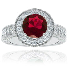 Load image into Gallery viewer, Round Halo Colored Rings