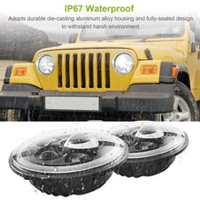 Load image into Gallery viewer, Round LED Headlight Halo Angel Eyes for Jeep Wrangler