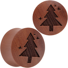 Load image into Gallery viewer, Organic Sawo Wood Christmas Tree Saddle Plug Set Sizes 8mm to 25mm