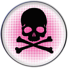 Load image into Gallery viewer, 16G 1/4 Pink Black Skull Tragus Cartilage Earring