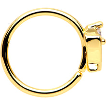 Load image into Gallery viewer, 20G 5/16 Clear CZ Gem Gold PVD Crisscross Seamless Circular Ring
