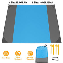 Load image into Gallery viewer, Sand Proof Picnic Blanket with 4 Anchors