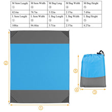 Load image into Gallery viewer, Sand Proof Picnic Blanket with 4 Anchors