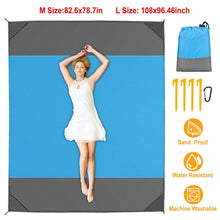 Load image into Gallery viewer, Sand Proof Picnic Blanket with 4 Anchors