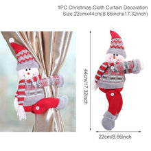 Load image into Gallery viewer, Santa Claus Elk Christmas Curtain Decor Merry Christmas Decor For Home Christmas Ornaments Gift Curtain Tieback Santa Curtain Buckle Tieback Curtain Holder Fastener Doll Wine Bottle Topper for Home Window Decorations