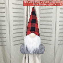 Load image into Gallery viewer, Santa Claus Elk Christmas Curtain Decor Merry Christmas Decor For Home Christmas Ornaments Gift Curtain Tieback Santa Curtain Buckle Tieback Curtain Holder Fastener Doll Wine Bottle Topper for Home Window Decorations