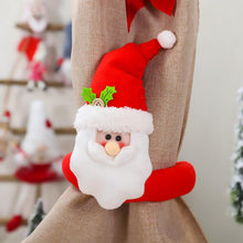 Load image into Gallery viewer, Santa Claus Elk Christmas Curtain Decor Merry Christmas Decor For Home Christmas Ornaments Gift Curtain Tieback Santa Curtain Buckle Tieback Curtain Holder Fastener Doll Wine Bottle Topper for Home Window Decorations