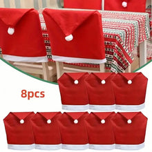 Load image into Gallery viewer, Santa Hats Dining Chair Covers Slipcover