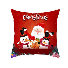 Load image into Gallery viewer, Santa Pillowcase Happy New Year 2022 Merry Christmas Gifts Xmas Decor Christmas 1PCS Pillow Case Sofa Decorative Santa Claus Xmas Throw Pillowcase Cotton Linen Square Cushion Pillow Covers For Home Cushion Cover 45x45CM