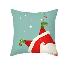 Load image into Gallery viewer, Santa Pillowcase Happy New Year 2022 Merry Christmas Gifts Xmas Decor Christmas 1PCS Pillow Case Sofa Decorative Santa Claus Xmas Throw Pillowcase Cotton Linen Square Cushion Pillow Covers For Home Cushion Cover 45x45CM