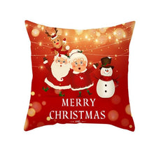 Load image into Gallery viewer, Santa Pillowcase Happy New Year 2022 Merry Christmas Gifts Xmas Decor Christmas 1PCS Pillow Case Sofa Decorative Santa Claus Xmas Throw Pillowcase Cotton Linen Square Cushion Pillow Covers For Home Cushion Cover 45x45CM