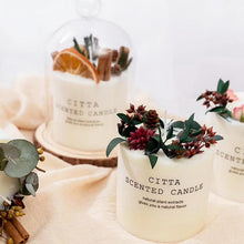 Load image into Gallery viewer, Scented Candle Gift Box With Tray Cover Soy Wax Candle New Year Gift Creative Glass Romantic Scented Candle Balancing Healing Candle Natural Soy Wax White Natural Scented Purifying Candle for Aromatherapy