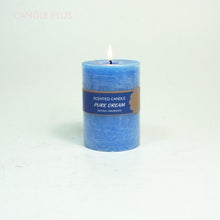 Load image into Gallery viewer, Scented Candles Soy Wax Coconut Oil Smokeless Blue Pillar Candles Smokeless Clean Burning Décor for Home Wedding Church Events