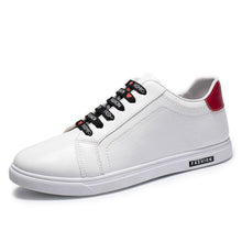Load image into Gallery viewer, School Casual Leather Mens Sneakers Fashion Flat Outdoor Sneakers Classic Sports Flat Low Top Sneaker Lace-up Fashion Walking Jogging Non Slip Athletic Comfortable Mens Sneakers