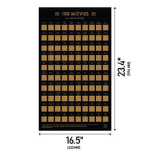 Load image into Gallery viewer, Scratch Off 100 Poster Movies Of All Time Must-See Movies Unique Design Perfect Gift For Teens And Older