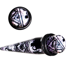 Load image into Gallery viewer, Black Acrylic Southwest Weave Straight Taper Set 3mm to 16mm