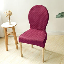 Load image into Gallery viewer, Seat Covers for Dining Room Chairs Stretch Round Home Seat Cover Jacquard Spandex Slipcovers Protector Case Chair Cover Stretch for Kitchen Hotel Banquet Stool Cover