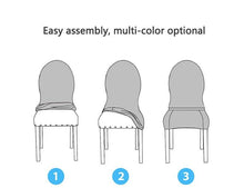 Load image into Gallery viewer, Seat Covers for Dining Room Chairs Stretch Round Home Seat Cover Jacquard Spandex Slipcovers Protector Case Chair Cover Stretch for Kitchen Hotel Banquet Stool Cover