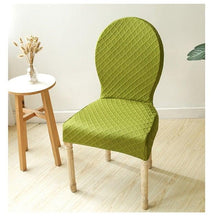 Load image into Gallery viewer, Seat Covers for Dining Room Chairs Stretch Round Home Seat Cover Jacquard Spandex Slipcovers Protector Case Chair Cover Stretch for Kitchen Hotel Banquet Stool Cover