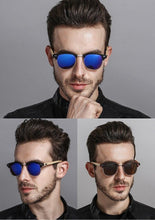 Load image into Gallery viewer, Semi Rimless Frame Driving Sunglasses Men Black Business Design Sun Glasses Stylish Cool Polarized Sunglasses For Men Retro Frame New Driving Sunglasses Outdoor Round Shaped Elegant Shades Comfortable Eyewear