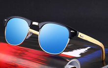 Load image into Gallery viewer, Semi Rimless Frame Driving Sunglasses Men Black Business Design Sun Glasses Stylish Cool Polarized Sunglasses For Men Retro Frame New Driving Sunglasses Outdoor Round Shaped Elegant Shades Comfortable Eyewear