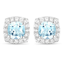 Load image into Gallery viewer, 4.62 Carat Genuine Blue Topaz and White Topaz .925 Sterling Silver 3 Piece Jewelry Set (Ring, Earrings, and Pendant w/ Chain)