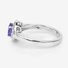 Load image into Gallery viewer, 1.05 Carat Genuine Tanzanite and White Topaz .925 Sterling Silver Ring