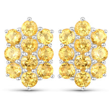 Load image into Gallery viewer, 6.60 Carat Genuine Citrine .925 Sterling Silver 3 Piece Jewelry Set (Ring, Earrings, and Pendant w/ Chain)