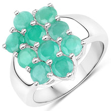 Load image into Gallery viewer, 6.60 Carat Genuine Emerald .925 Sterling Silver 3 Piece Jewelry Set (Ring, Earrings, and Pendant w/ Chain)