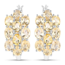 Load image into Gallery viewer, 8.32 Carat Genuine Citrine .925 Sterling Silver 3 Piece Jewelry Set (Ring, Earrings, and Pendant w/ Chain)