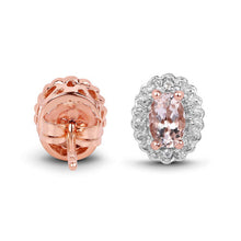 Load image into Gallery viewer, 2.28 Carat Genuine Morganite and White Topaz .925 Sterling Silver 3 Piece Jewelry Set (Ring, Earrings, and Pendant w/ Chain)