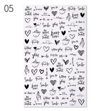 Load image into Gallery viewer, Sexy Lady Pattern 3D Nail Stickers Character Image Decals Slider Valentine Black White Nail Art Decoration Strip Line Nail Decal Self-Adhesive 3D Wave Design Decoration for Women Girls Art Stickers Decal Decoration Metallic Curve Strip Line Nail