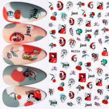Load image into Gallery viewer, Sexy Lady Pattern 3D Nail Stickers Character Image Decals Slider Valentine Black White Nail Art Decoration Strip Line Nail Decal Self-Adhesive 3D Wave Design Decoration for Women Girls Art Stickers Decal Decoration Metallic Curve Strip Line Nail