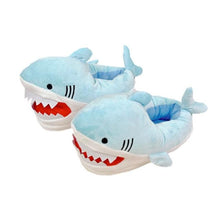 Load image into Gallery viewer, Shark Funny Shoes Girls Indoor Slippers Home Shoes Fashion Plush Warm Slippers Women Winter Cute Shark Cozy Women Slippers With Funny Face Memory Foam Non-Slip Rubber Sole Soft Slip On Home Shoes