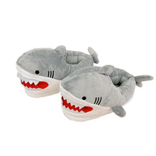 Load image into Gallery viewer, Shark Funny Shoes Girls Indoor Slippers Home Shoes Fashion Plush Warm Slippers Women Winter Cute Shark Cozy Women Slippers With Funny Face Memory Foam Non-Slip Rubber Sole Soft Slip On Home Shoes