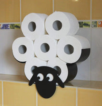 Load image into Gallery viewer, Sheep Toilet Paper Roll Holder Bathroom Wall Mounted Loo Rolls Storage Metal Rack Mount Hold Up 7 Rolls Novelty Animal Decorative Toilet Paper Holders Tissue Paper Storage Stand Wall Mount Iron Tissue Basket Sheep Art Decoration Bathroom House Office