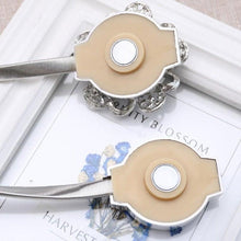 Load image into Gallery viewer, Shiny Flowers Magnetic Curtain Clip Tieback European Style Curtain Clasp Hanging Ball Rope Straps Home Decoration Accessories Crystal Curtain Magnetic Tieback Flower Curtain Clips Buckle with Stretchy Wire Rope For Home Office Decoration